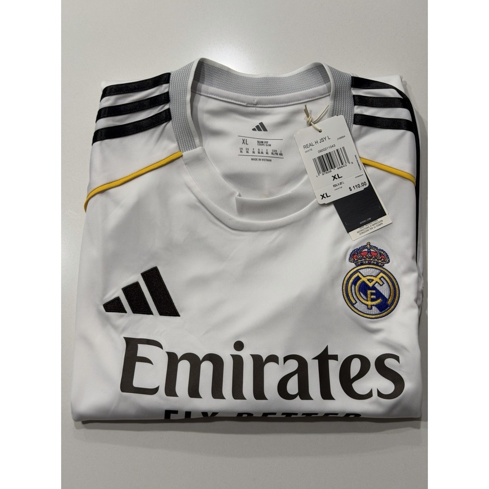 Adidas Real Madrid 24/25 Home Jersey Long Sleeve Mens XL White JN8884 NWT - Picture 14 of 14